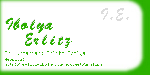 ibolya erlitz business card